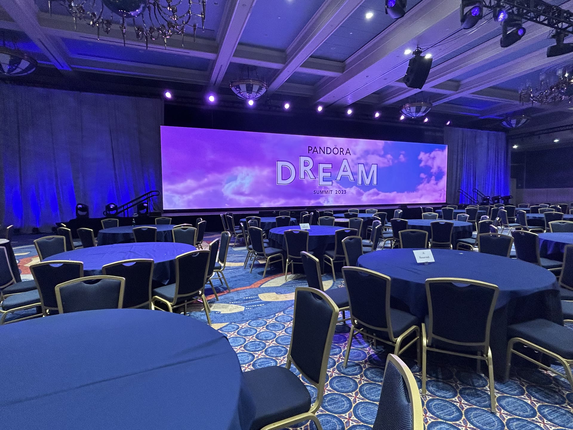 Pandora Dream Summit Full Ballroom Setup